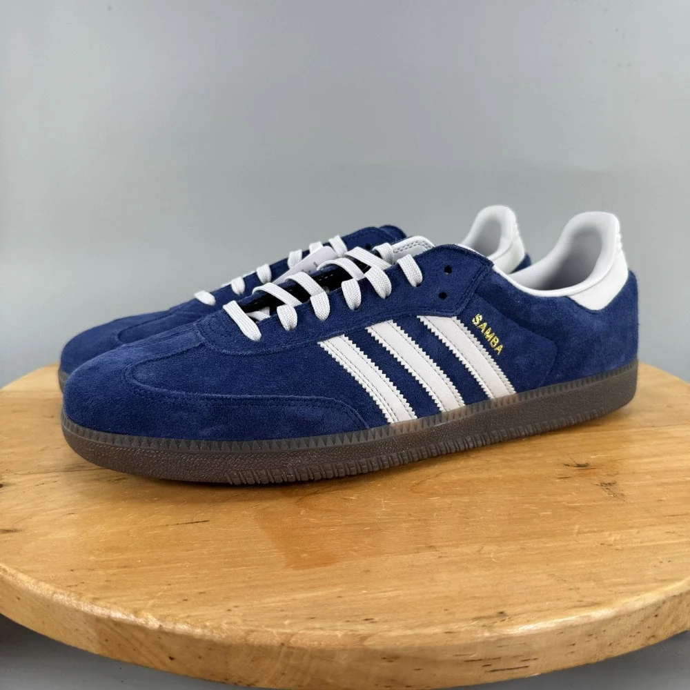 adidas Samba ADV Men's Size 14 Shoes Suede Dark Blue Grey Gum Sneakers NEW